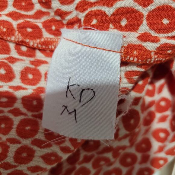 Cleobella Evangeline Wrap Skirt Red Print Maxi Anthropologie White Ruffle Medium - Picture 13 of 15